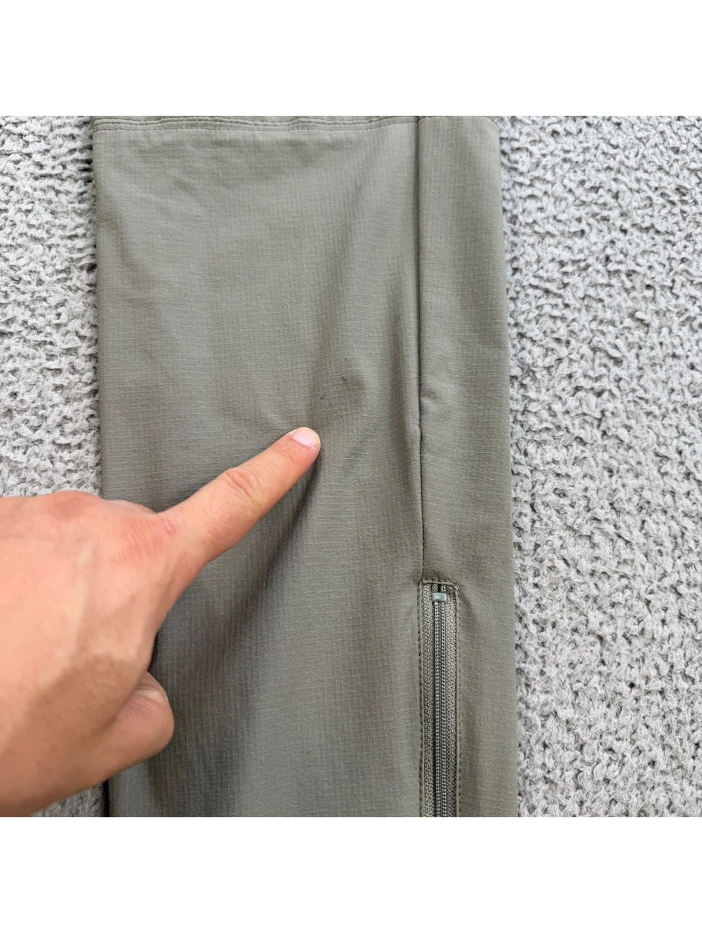 Represent 247 Cargo Pants S Taupe Beige Ripstop Techwear Utility Zip Hem Stretch